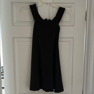 Teeze Me Black A-line Mini Dress Square Neck Cocktail